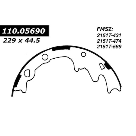 Centric Parts Centric Brake Shoes, 111.05690 111.05690